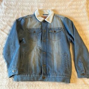 Mens sherpa denim jacket